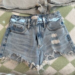 PacSun Light Blue Distressed Jean Shorts